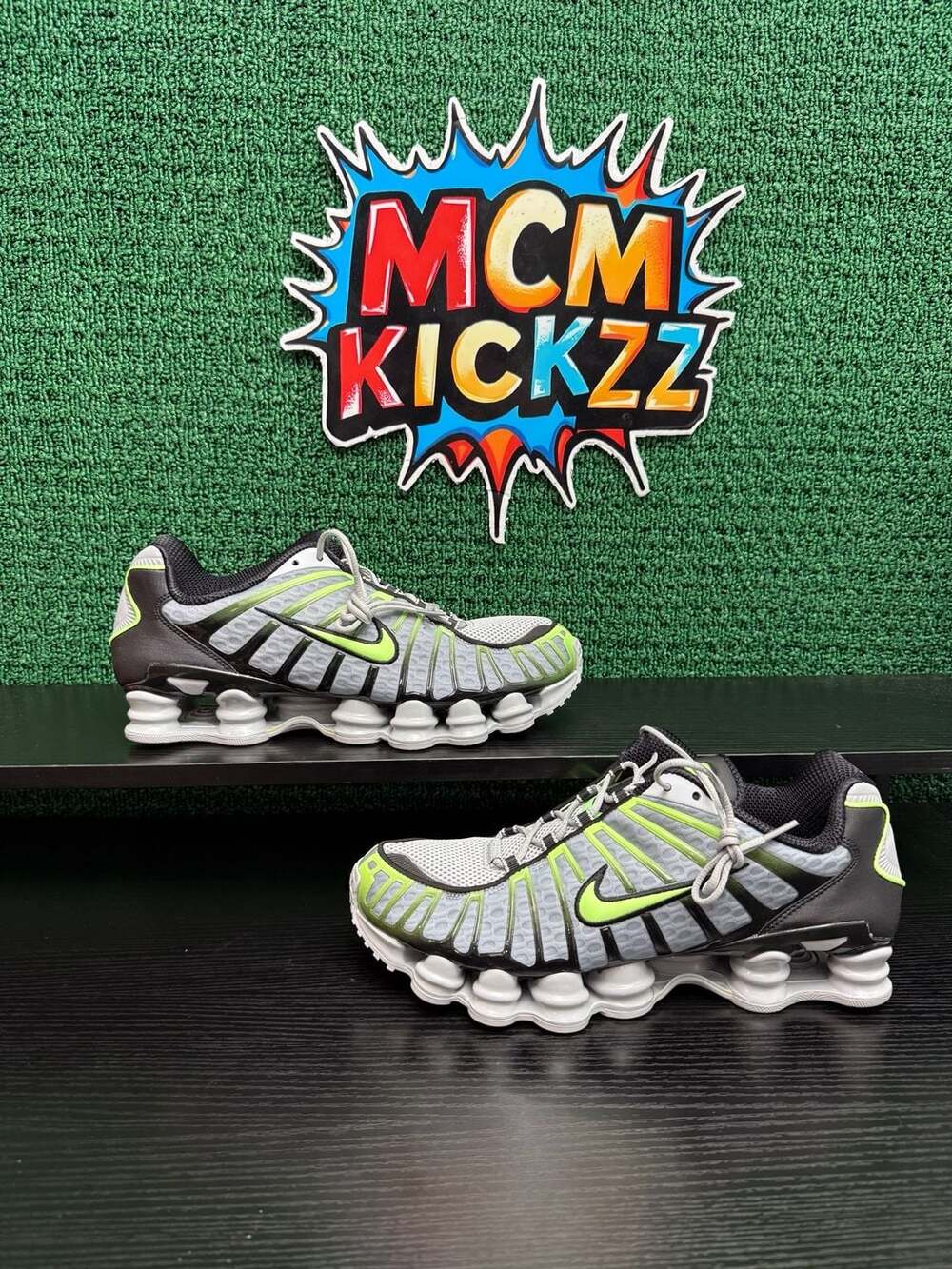 Nike Shox TL Wolf Grey/Lime Blast Men's Size 12 Brand New
